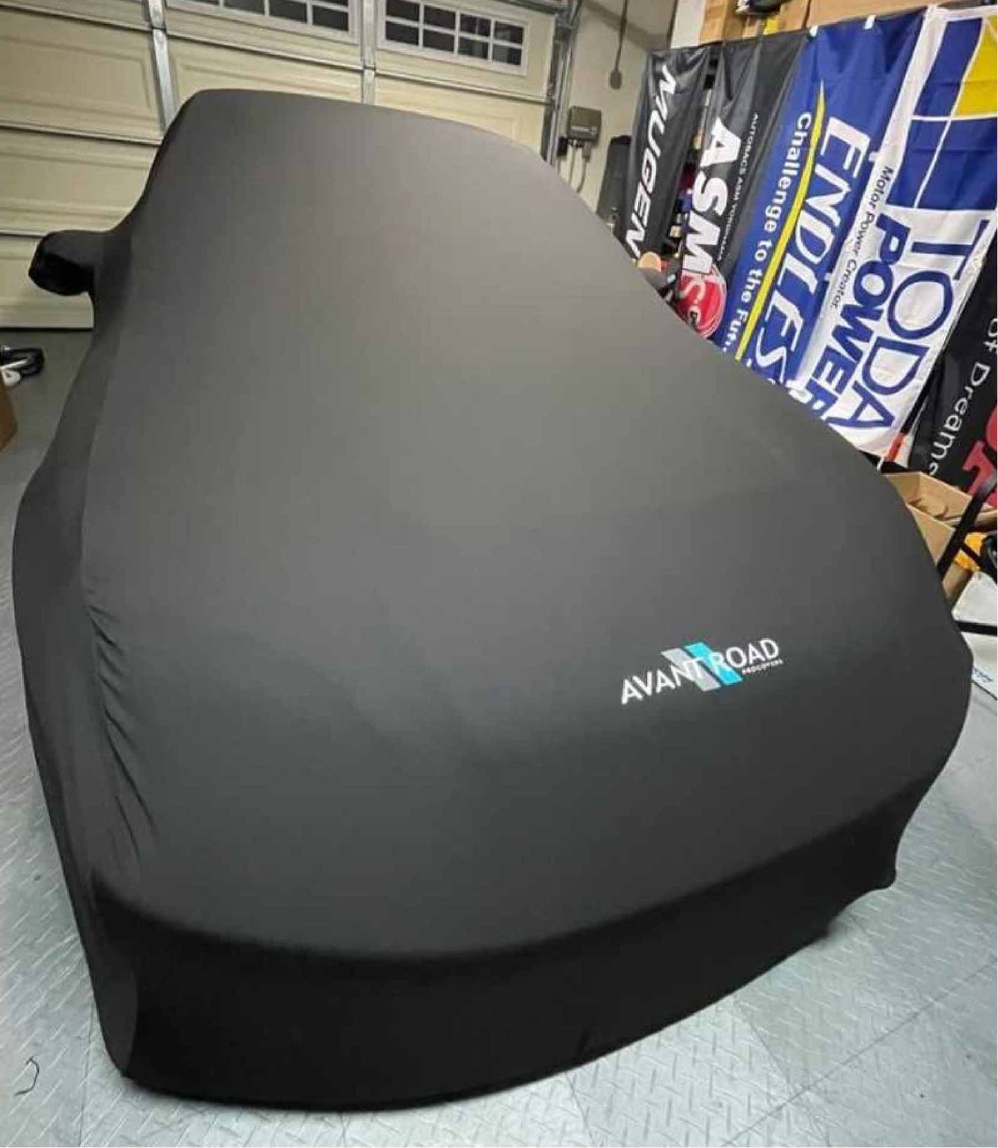 Avant Road Procovers: 96-00 Civic HB custom fitted indoor cover - Black/Red/Blue
