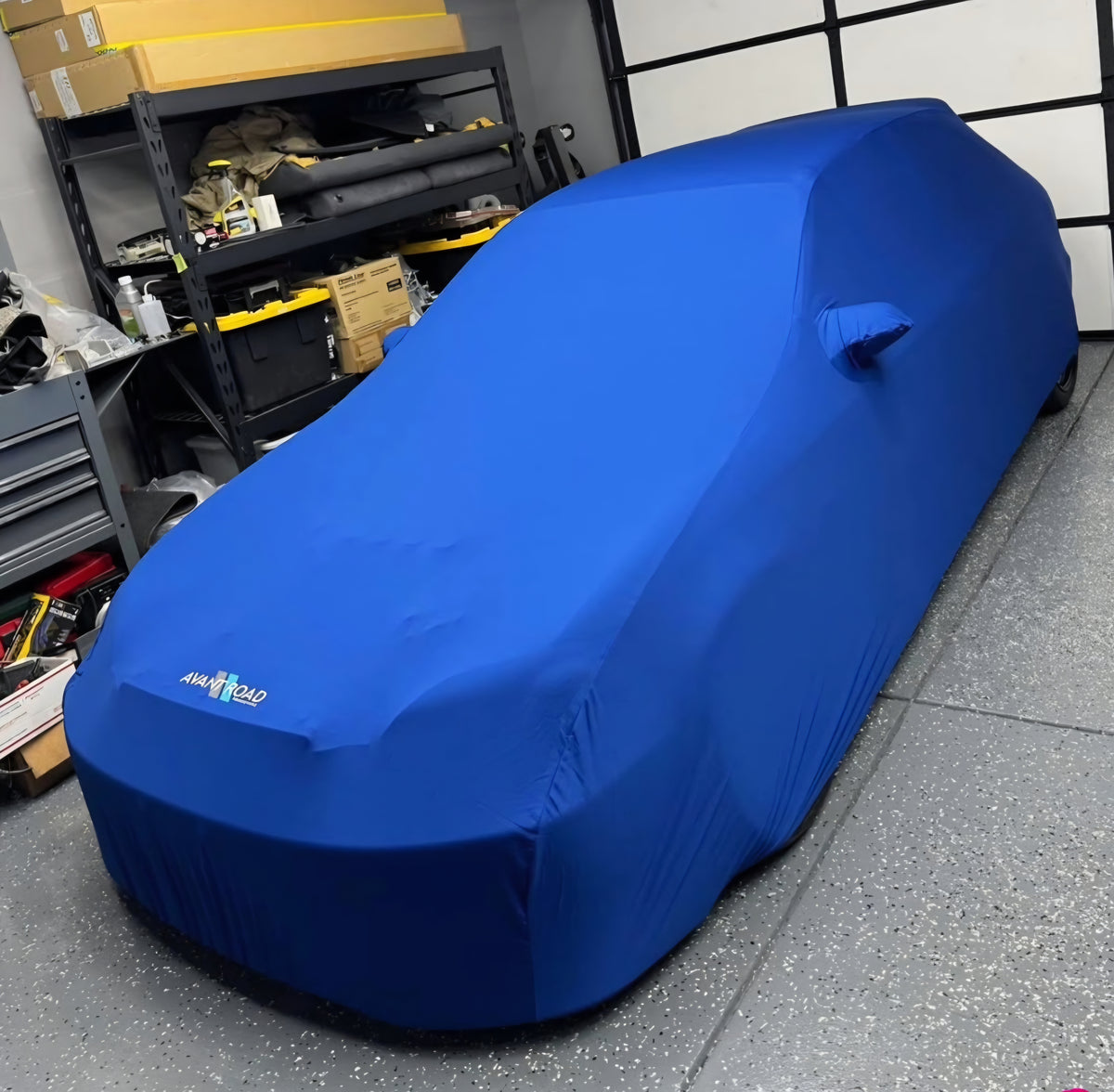 Avant Road Procovers: 96-00 Civic HB custom fitted indoor cover - Black/Red/Blue