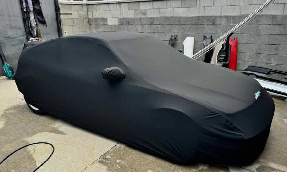 Avant Road Procovers: 88-91 CRX custom fitted indoor cover - Black/Red/Blue