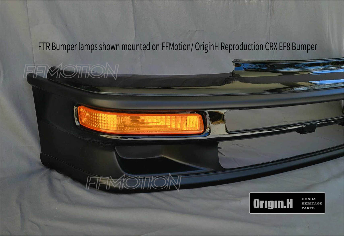 FTR JDM CRX reproduction bumper lamps - Amber lens