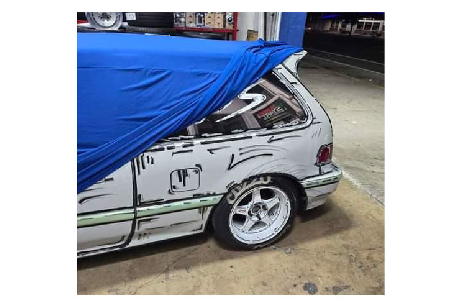 Avant Road Procovers: 88-91 Civic HB custom fitted indoor cover - Black/Red/Blue