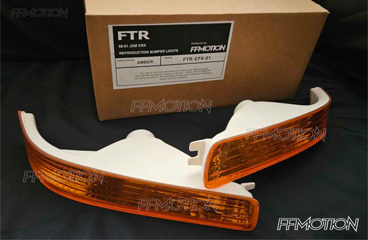FTR JDM CRX reproduction bumper lamps - Amber lens