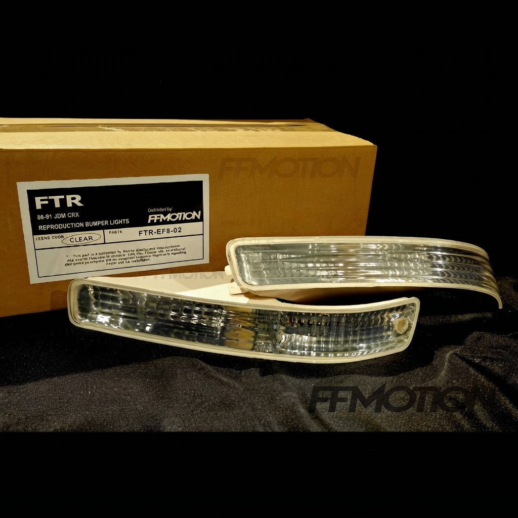 FTR JDM CRX reproduction bumper lamps - CLEAR lens