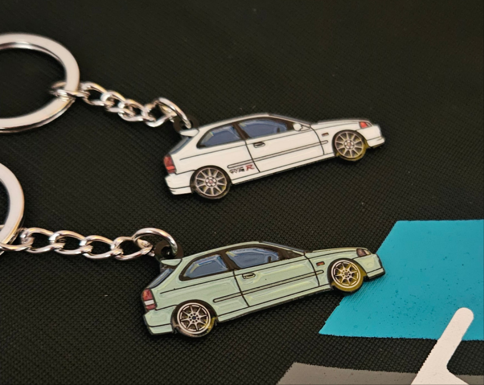 AvantRoad Garage EK Civic HB keychain set