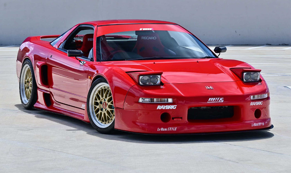 Avant Road Procovers: 91-05 NSX (NA1/2) w/ OEM wing, custom fitted indoor cover - Black/Red/Blue